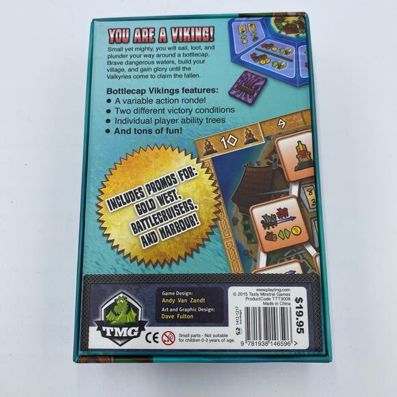 Bottlecap Vikings Board Game: Open box only/ Unassembled - Picture 2 of 3